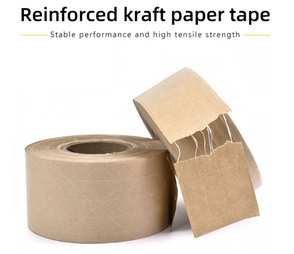 Reinforced kraft paper tape
